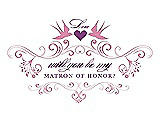 Front View Thumbnail - Cotton Candy & Orchid Will You Be My Matron of Honor Card - Classic