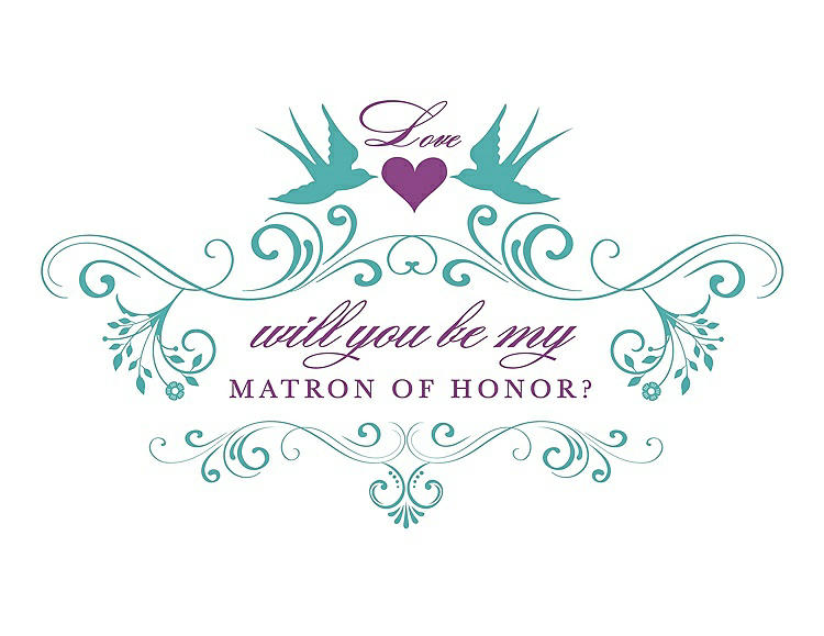 Front View - Capri & Orchid Will You Be My Matron of Honor Card - Classic