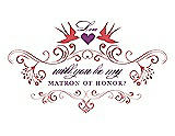 Front View Thumbnail - Perfect Coral & Orchid Will You Be My Matron of Honor Card - Classic