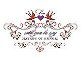 Front View Thumbnail - Fiesta & Orchid Will You Be My Matron of Honor Card - Classic