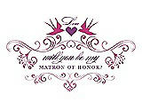 Front View Thumbnail - Fuchsia & Orchid Will You Be My Matron of Honor Card - Classic