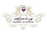 Front View Thumbnail - Ice Yellow & Orchid Will You Be My Matron of Honor Card - Classic