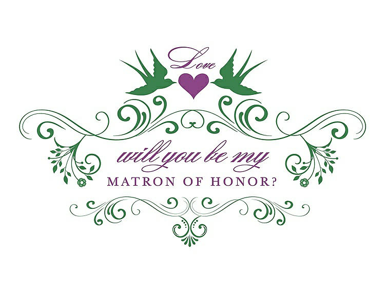 Front View - Ivy & Orchid Will You Be My Matron of Honor Card - Classic
