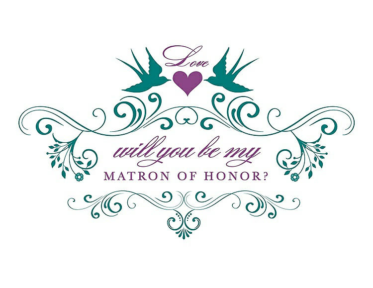 Front View - Jade & Orchid Will You Be My Matron of Honor Card - Classic