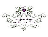 Front View Thumbnail - Kiwi & Orchid Will You Be My Matron of Honor Card - Classic