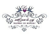 Front View Thumbnail - Larkspur Blue & Orchid Will You Be My Matron of Honor Card - Classic