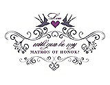 Front View Thumbnail - Lavender & Orchid Will You Be My Matron of Honor Card - Classic