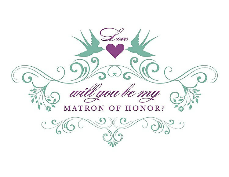 Front View - Meadow & Orchid Will You Be My Matron of Honor Card - Classic