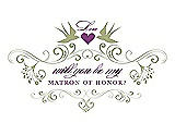 Front View Thumbnail - Mint & Orchid Will You Be My Matron of Honor Card - Classic