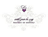 Front View Thumbnail - Marshmallow & Orchid Will You Be My Matron of Honor Card - Classic