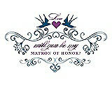 Front View Thumbnail - Ocean Blue & Orchid Will You Be My Matron of Honor Card - Classic