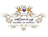 Front View Thumbnail - Orange Crush & Orchid Will You Be My Matron of Honor Card - Classic