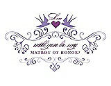 Front View Thumbnail - Pansy & Orchid Will You Be My Matron of Honor Card - Classic
