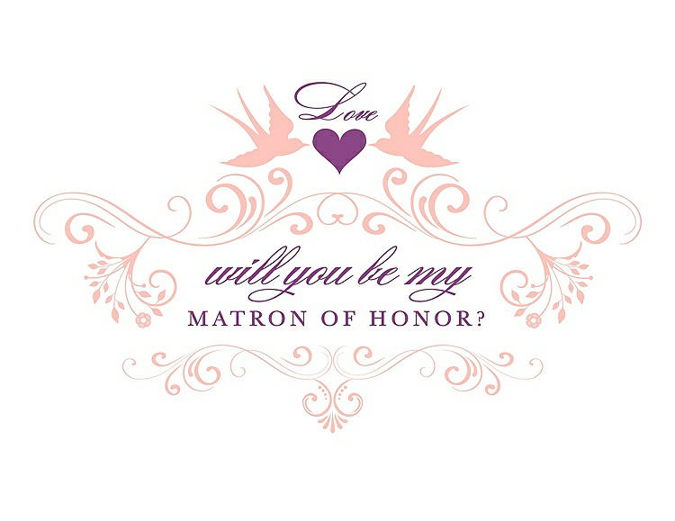 Front View - Primrose & Orchid Will You Be My Matron of Honor Card - Classic
