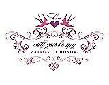 Front View Thumbnail - Pretty In Pink & Orchid Will You Be My Matron of Honor Card - Classic