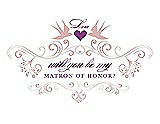 Front View Thumbnail - Rose - PANTONE Rose Quartz & Orchid Will You Be My Matron of Honor Card - Classic