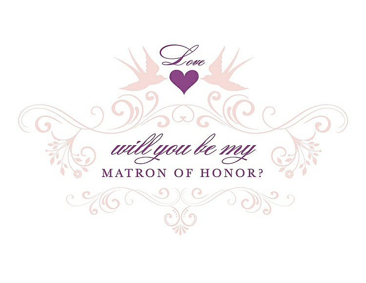 Front View - Rose Water & Orchid Will You Be My Matron of Honor Card - Classic