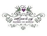 Front View Thumbnail - Sage & Orchid Will You Be My Matron of Honor Card - Classic