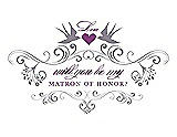 Front View Thumbnail - Shadow & Orchid Will You Be My Matron of Honor Card - Classic