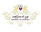 Front View Thumbnail - Sunflower & Orchid Will You Be My Matron of Honor Card - Classic