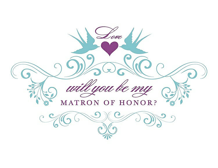 Front View - Spa & Orchid Will You Be My Matron of Honor Card - Classic