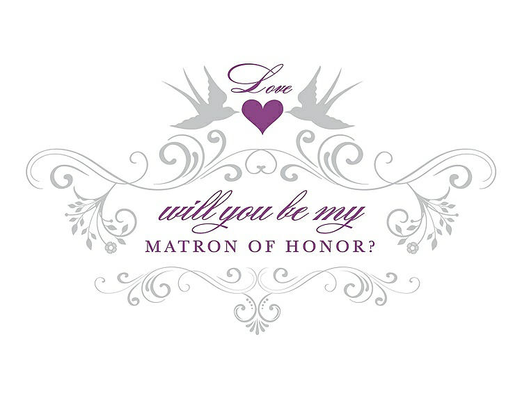 Front View - Sterling & Orchid Will You Be My Matron of Honor Card - Classic