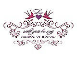 Front View Thumbnail - Strawberry & Orchid Will You Be My Matron of Honor Card - Classic