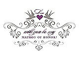 Front View Thumbnail - Taupe & Orchid Will You Be My Matron of Honor Card - Classic