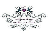 Front View Thumbnail - Teal & Orchid Will You Be My Matron of Honor Card - Classic