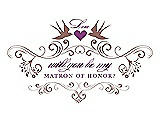 Front View Thumbnail - Toffee & Orchid Will You Be My Matron of Honor Card - Classic
