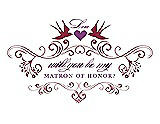 Front View Thumbnail - Valentine & Orchid Will You Be My Matron of Honor Card - Classic