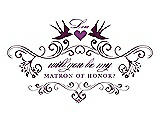 Front View Thumbnail - Wild Berry & Orchid Will You Be My Matron of Honor Card - Classic