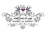 Front View Thumbnail - Wisteria & Orchid Will You Be My Matron of Honor Card - Classic