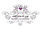 Front View Thumbnail - Wood Violet & Orchid Will You Be My Matron of Honor Card - Classic