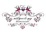 Front View Thumbnail - Cerise & Orchid Will You Be My Bridesmaid Card - Classic