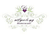Front View Thumbnail - Honey Dew & Orchid Will You Be My Bridesmaid Card - Classic
