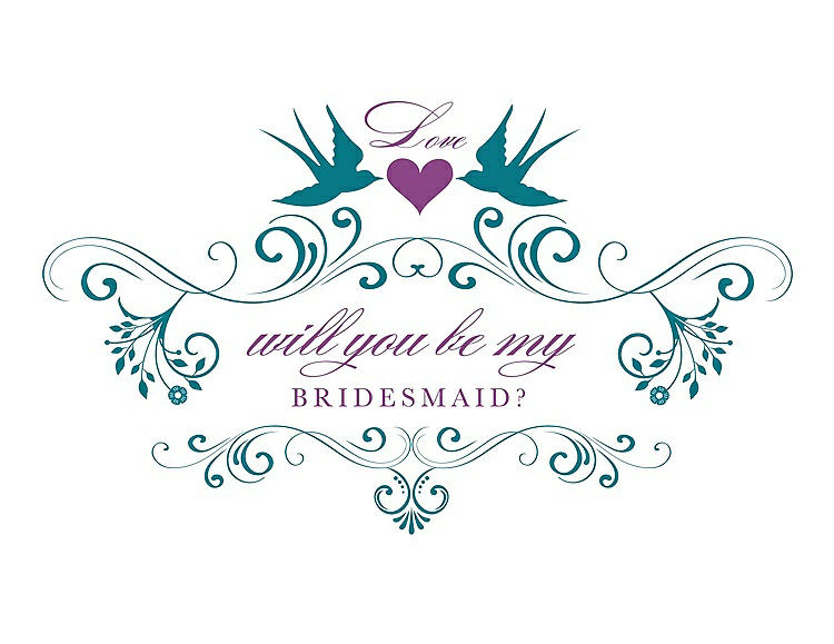 Front View - Oasis & Orchid Will You Be My Bridesmaid Card - Classic