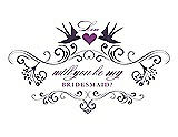 Front View Thumbnail - Violet & Orchid Will You Be My Bridesmaid Card - Classic