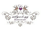 Front View Thumbnail - Cappuccino & Orchid Will You Be My Bridesmaid Card - Classic