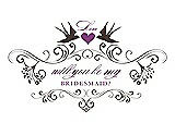 Front View Thumbnail - Chocolate & Orchid Will You Be My Bridesmaid Card - Classic