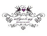 Front View Thumbnail - Eggplant & Orchid Will You Be My Bridesmaid Card - Classic