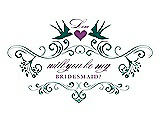 Front View Thumbnail - Emerald & Orchid Will You Be My Bridesmaid Card - Classic