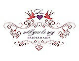 Front View Thumbnail - Perfect Coral & Orchid Will You Be My Bridesmaid Card - Classic