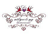 Front View Thumbnail - Flame & Orchid Will You Be My Bridesmaid Card - Classic