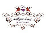 Front View Thumbnail - Fiesta & Orchid Will You Be My Bridesmaid Card - Classic