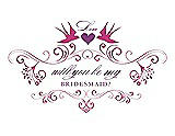 Front View Thumbnail - Fuchsia & Orchid Will You Be My Bridesmaid Card - Classic