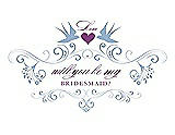 Front View Thumbnail - Ice Blue & Orchid Will You Be My Bridesmaid Card - Classic