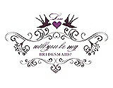 Front View Thumbnail - Italian Plum & Orchid Will You Be My Bridesmaid Card - Classic