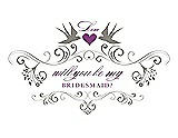 Front View Thumbnail - Mocha & Orchid Will You Be My Bridesmaid Card - Classic