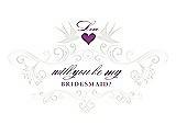 Front View Thumbnail - Marshmallow & Orchid Will You Be My Bridesmaid Card - Classic